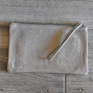 Embossed Leather Wristlet